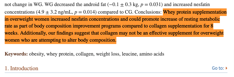 collagen vs protein powder for weight loss