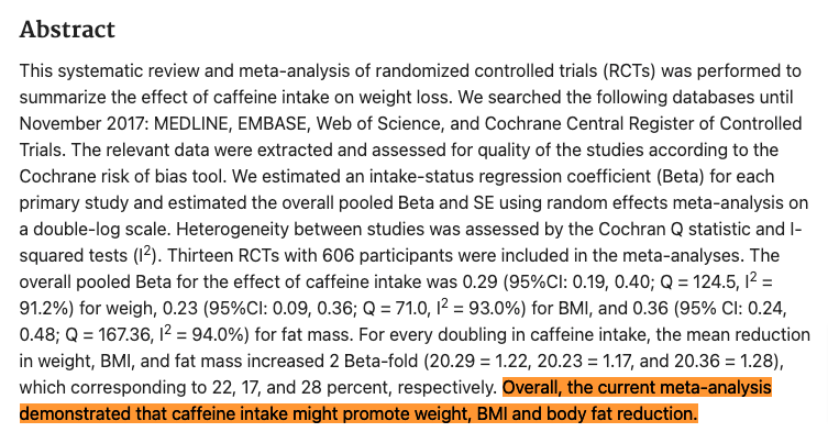 using caffeine as a weight loss supplement