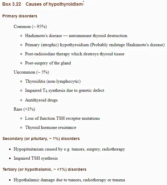 causes of hypothyroidism