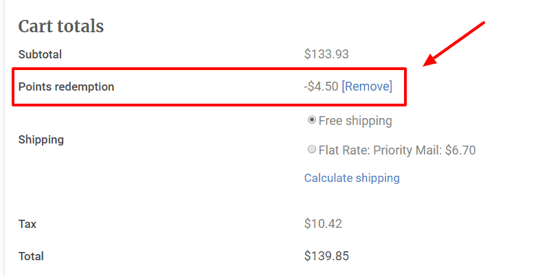 points redemption on checkout points redemption on checkout