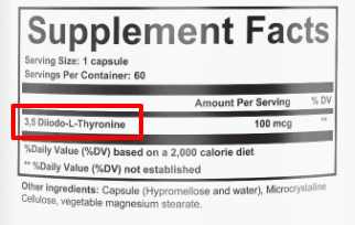 example of t2 thyroid hormone in supplement form