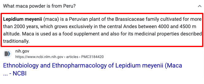 maca is naturally sourced from peru