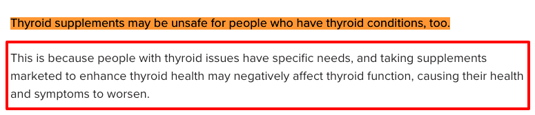 some people suggest that thyroid supplements aren't safe
