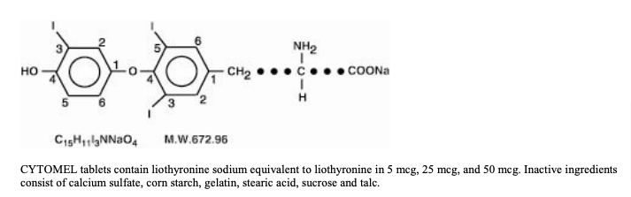 t3 thyroid hormone chemical structure