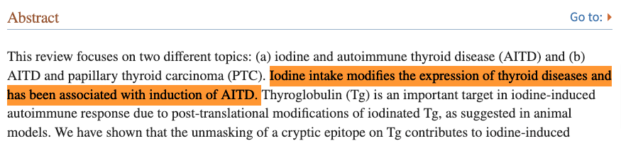 the association between iodine intake and autoimmune thyroid disease