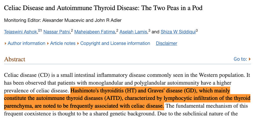 the connection between celiac disease and autoimmune thyroid disease