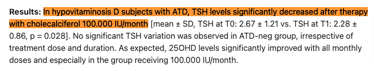 the effect of vitamin d supplementation on TSH