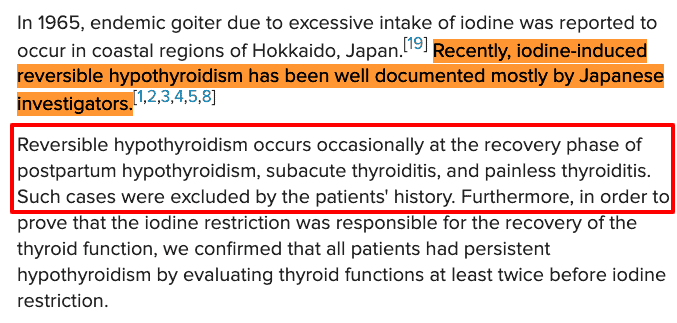 list of reversible causes of hypothyroidism