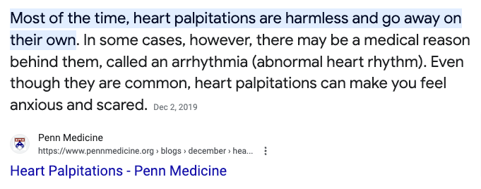 heart palpitations are typically harmless