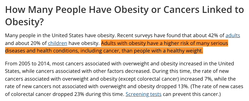 obesity and the risks that it imposes on your overall health