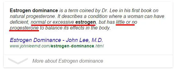 definition of estrogen dominance