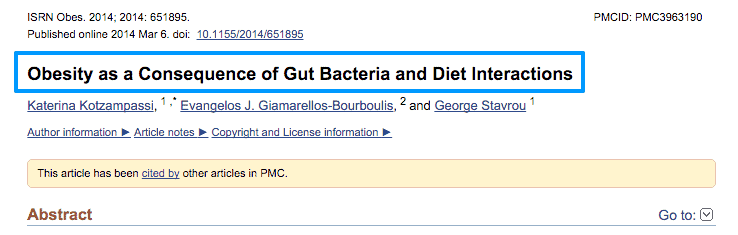 Obesity as a consequence of Gut bacteria