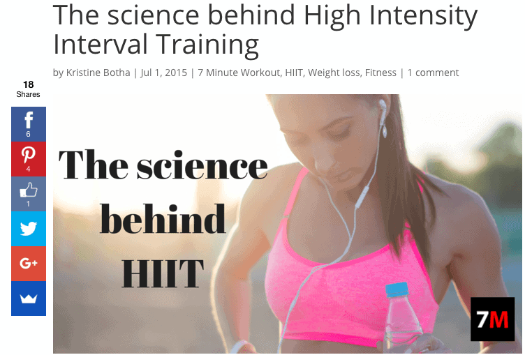a blog article on the science of high intensity interval training.