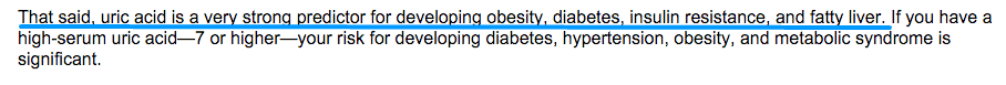 study showing uric acid as a predictor of obesity