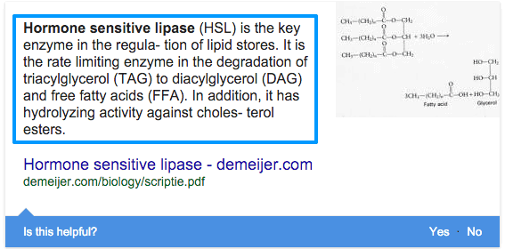 Hormone sensitive lipase breaks down fat