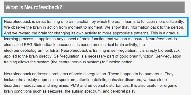 definition of neurofeedback