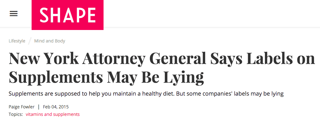 Supplement companies may be lying