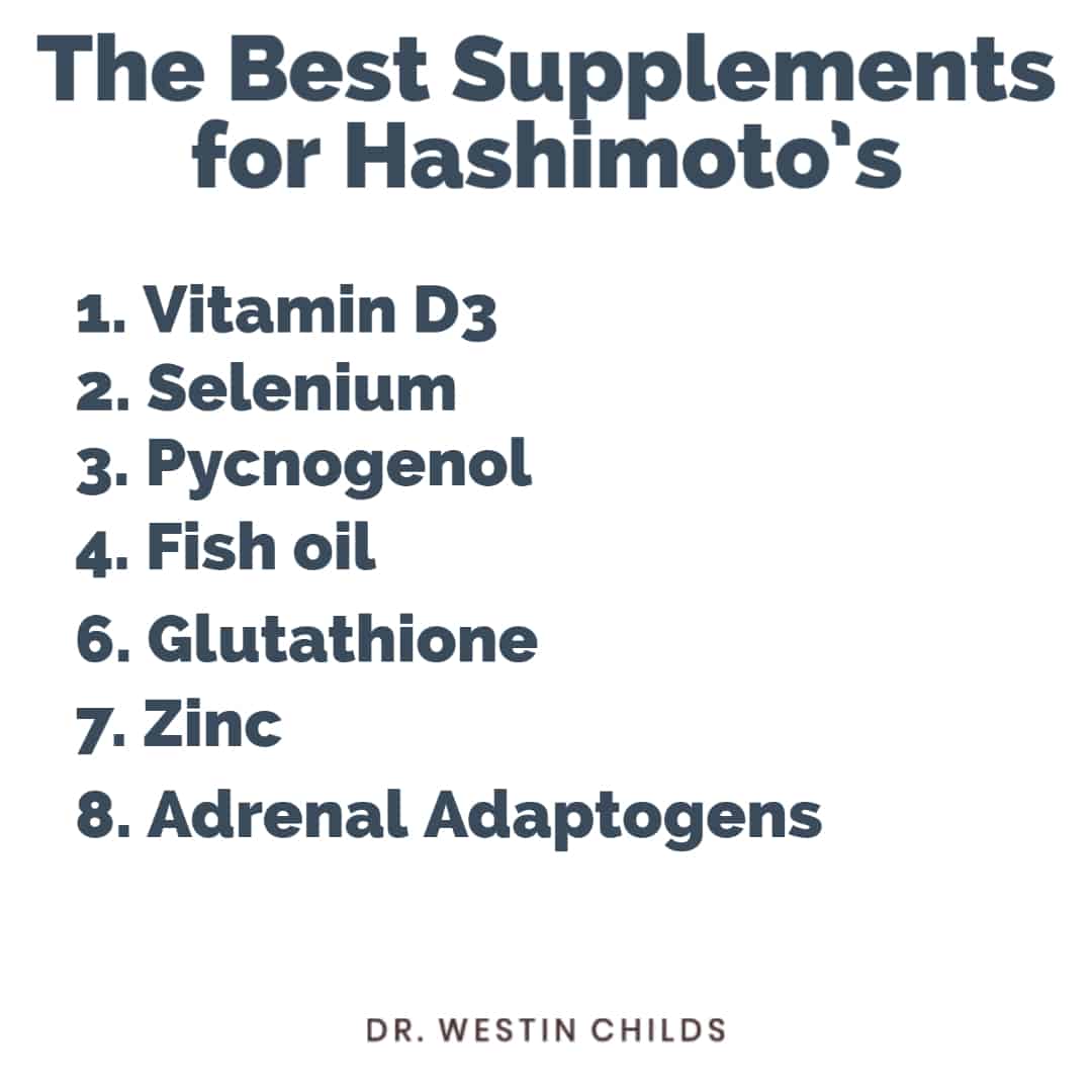 a list of 8 supplements to treat hashimoto's thyroiditis