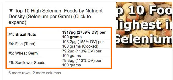 foods high in selenium