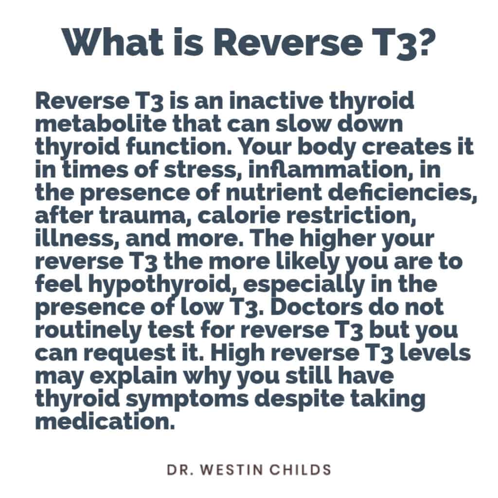How to treat high reverse t3 levels