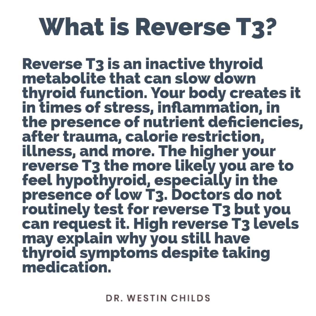 what is reverse t3 image describing what reverse T3 is and how it impacts thyroid function.