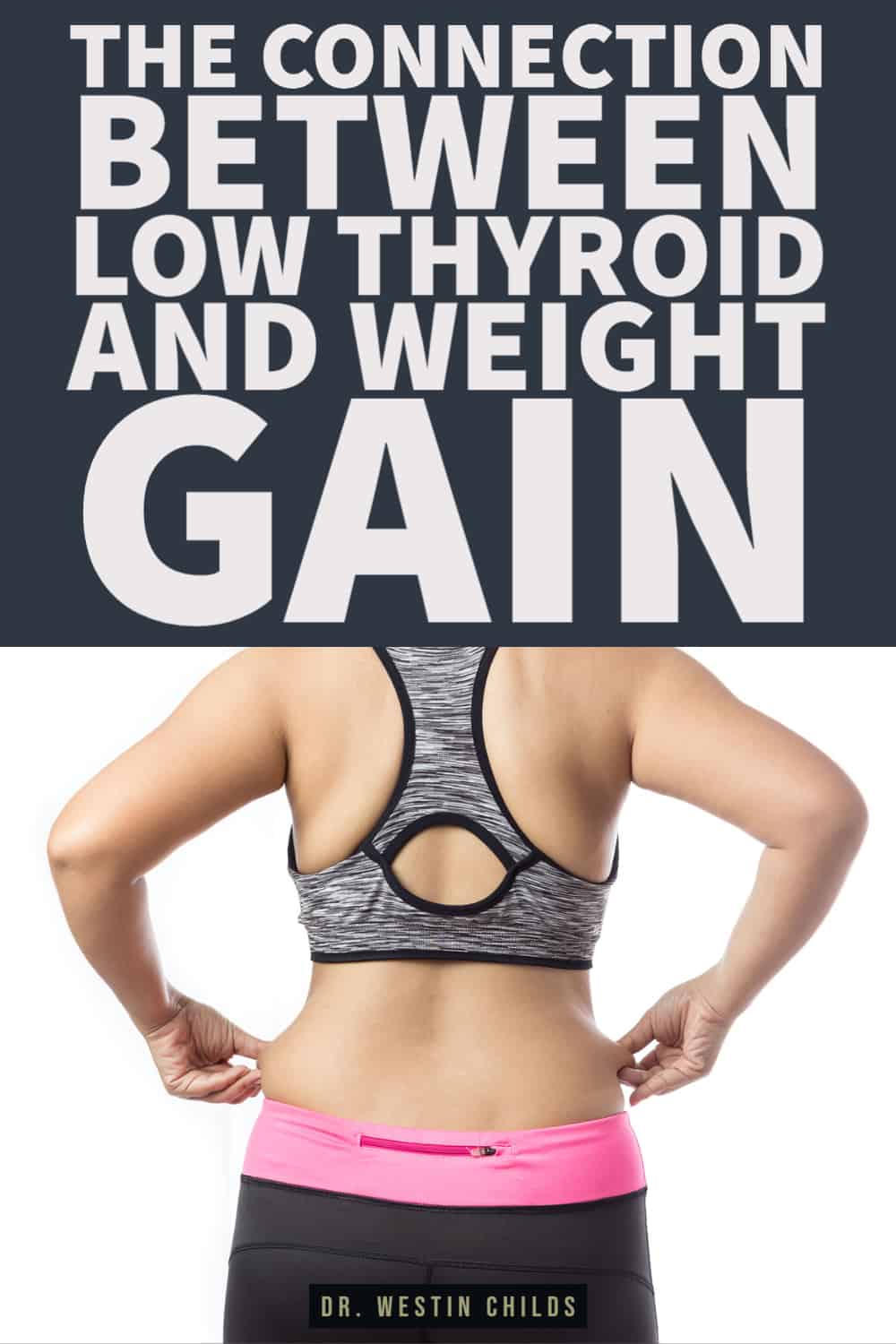 how low thyroid leads to weight gain pinterest image. 