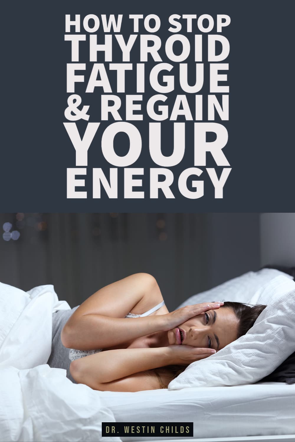 how to beat thyroid fatigue and regain your energy pinterest image. 