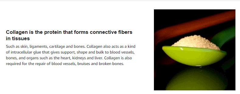 Hydrolyzed collagen in various connective tissues