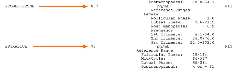 Low progesterone labs