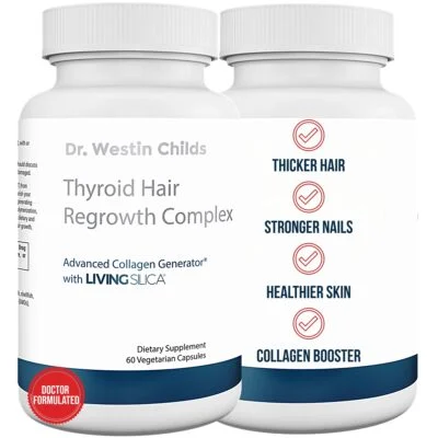 thyroid hair regrowth complex skin nails collagen booster for women and men