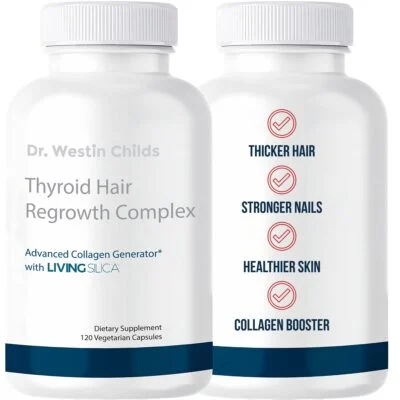 thyroid hair regrowth complex skin nails collagen booster for women and men reformulation