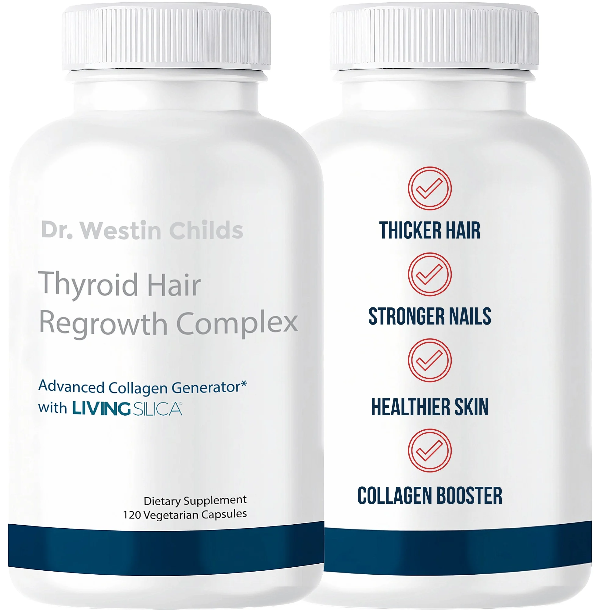 thyroid hair regrowth complex skin nails collagen booster for women and men reformulation