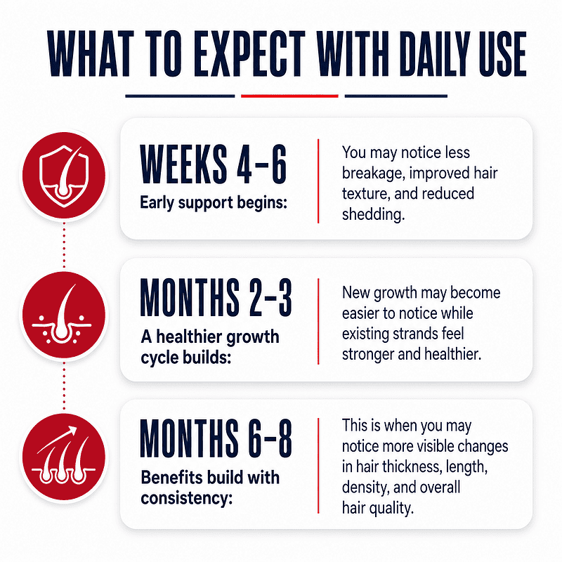 what to expect with daily use of thyroid hair regrowth complex