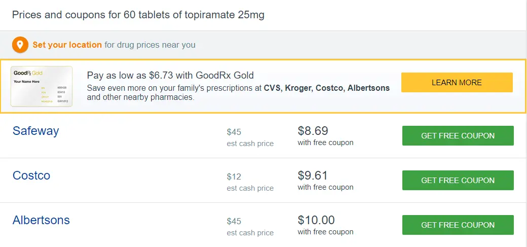 topiramate pricing vs qsymia