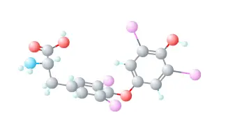 T4 thyroid hormone molecular structure