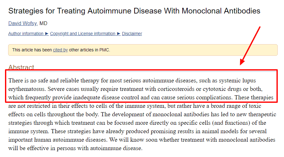 standard treatment for autoimmune diseases