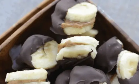 frozen banana bites