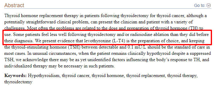 post RAI patients often feel worse after their procedure