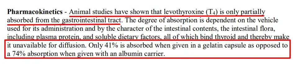 inactive ingredients in armour thyroid alter absorption