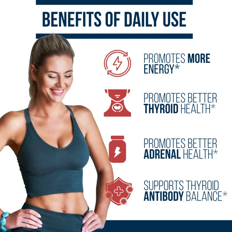 thyroid daily essentials for women adrenal cortisol antibody immune energy fatigue