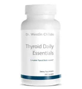 thyroid daily essentials front bottle image. 