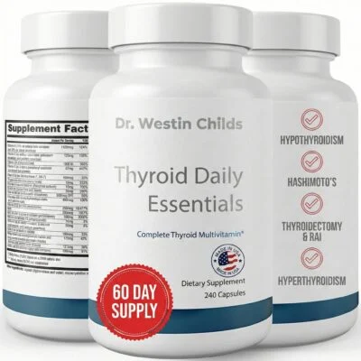 thyroid daily essentials, multivitamin for patients with hypothyroidism, hyperthyroidism, hashimotos, and graves updated