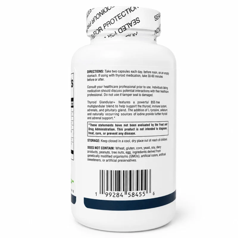 thyroid glandular+ UPC bottle image