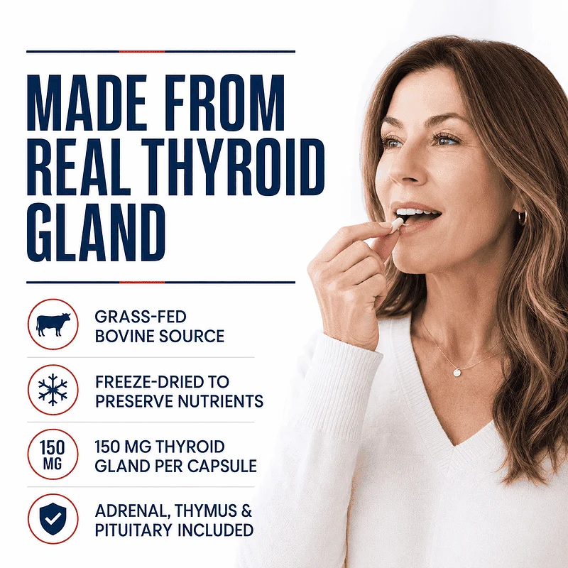 thyroid glandular is made from real thyroid gland powder