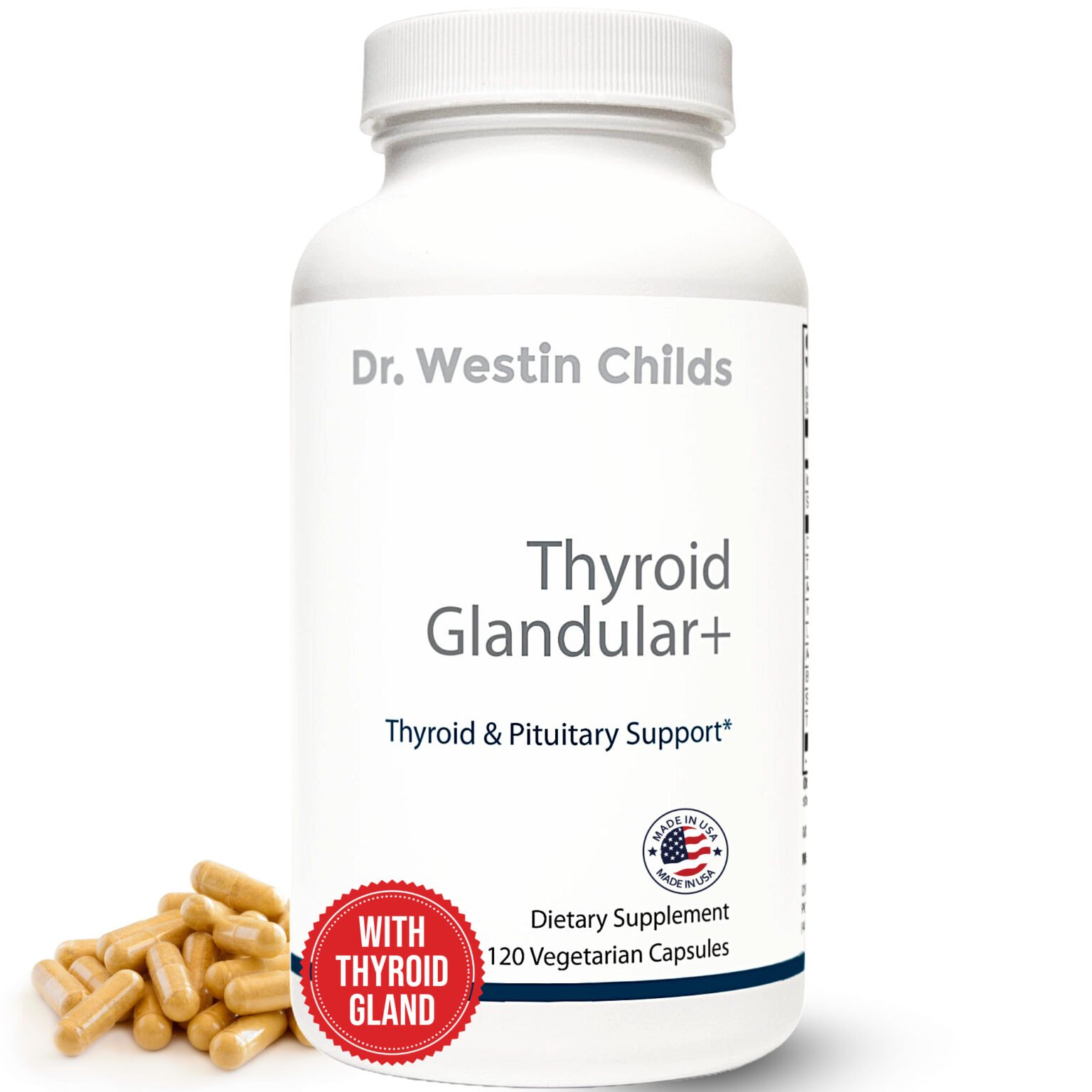 Thyroid Glandular+ GrassFed Bovine Desiccated Thyroid Support