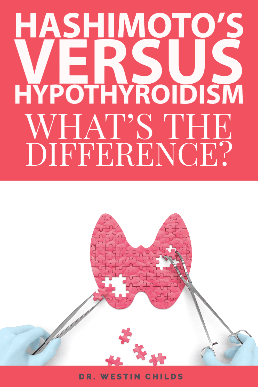 hashimoto's versus hypothryoidism pinterest image. 