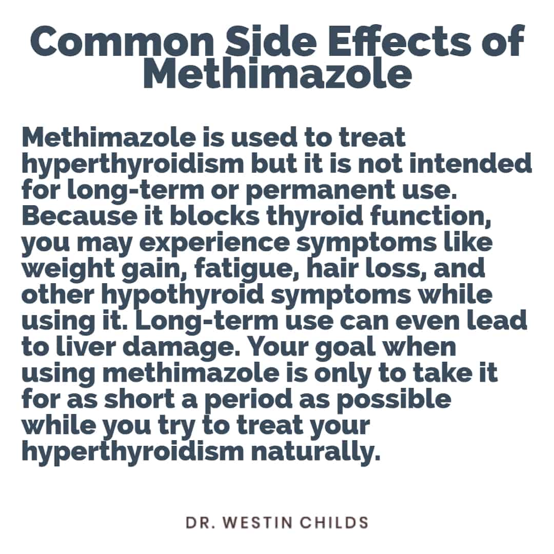 common side effects of methimazole