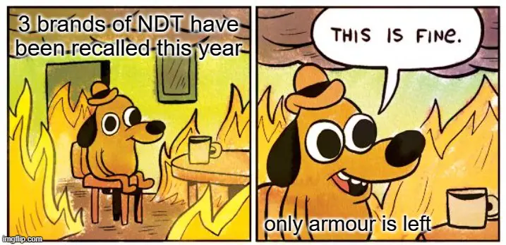 3 brands of ndt have been recalled this year thyroid meme. 