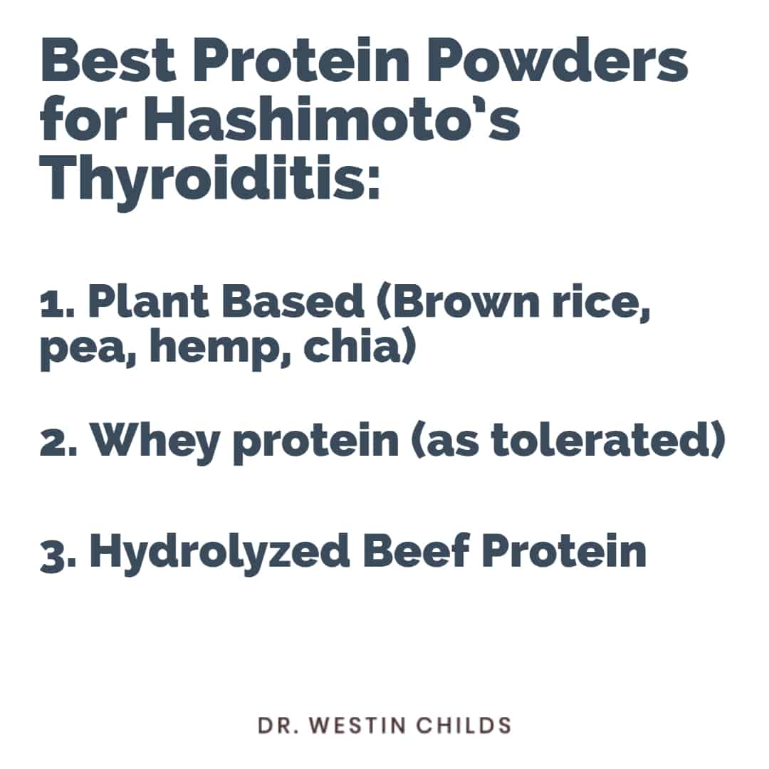 3 options of protein powders for patients with Hashimoto's