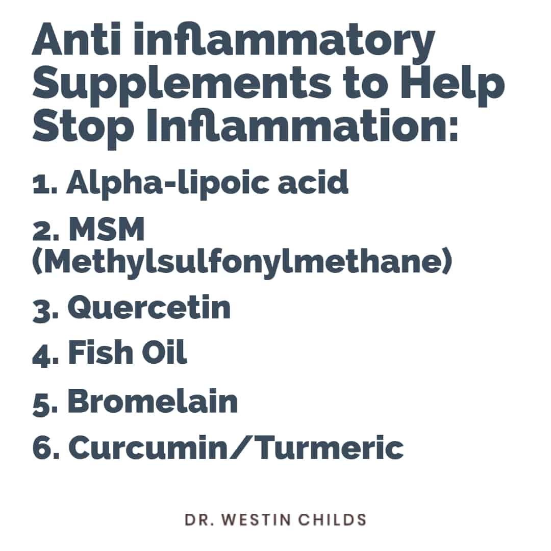 list of anti inflammatory supplements